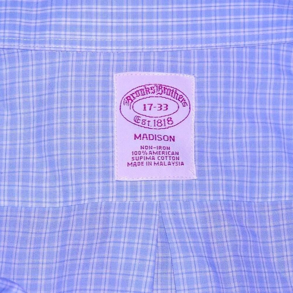 ** SOLD **   Brooks Brothers MADISON Non Iron Supima Cotton Mens Shirt ** 17-33